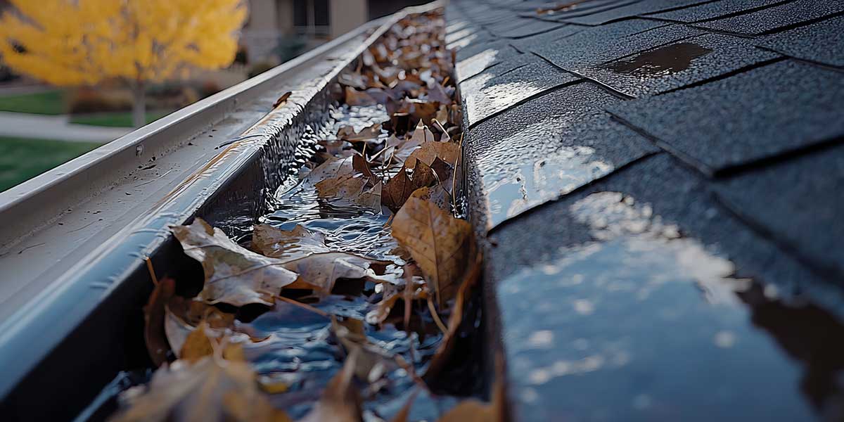 signs of clogged gutters